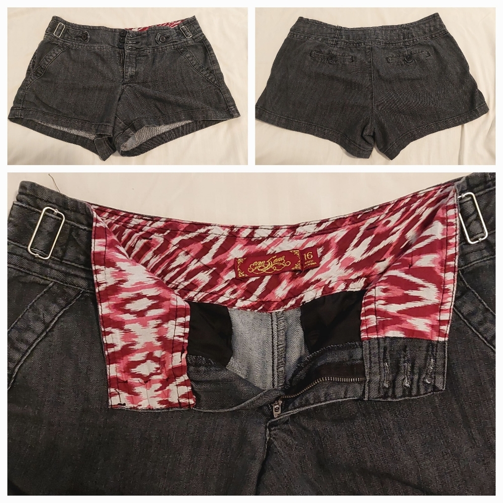Distressed Wask Black Shorts, 16